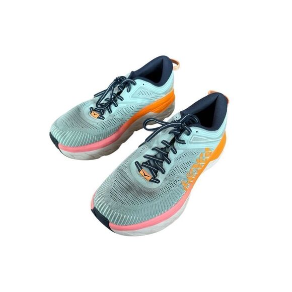 Hoka One One Womens Bondi 7 Mesh Lace Up Road Running Sneaker Shoes Size 10d - Picture 3 of 12